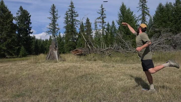 A player mid-throw