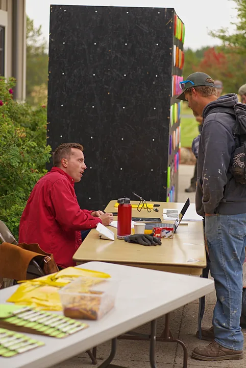 Check-in at the registration table