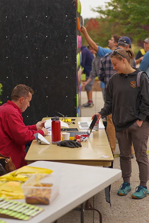 Check-in at the registration table