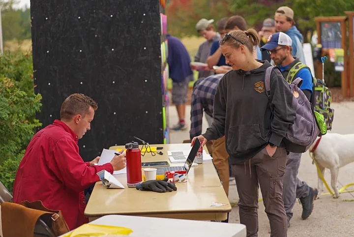 Check-in at the registration table